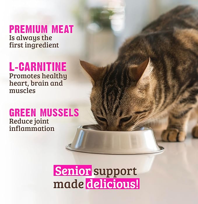 Rawz Natural Premium Pate Canned Cat Wet Food - Made with Real Meat Ingredients No BPA or Gums - 5.5oz Cans 24 Count (Turkey & Green Mussels for Seniors)