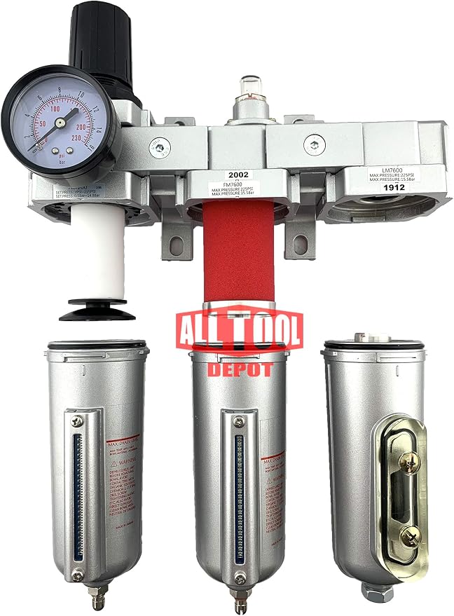 3/4" NPT HEAVY DUTY Industrial Grade Filter Regulator Coalescing Desiccant