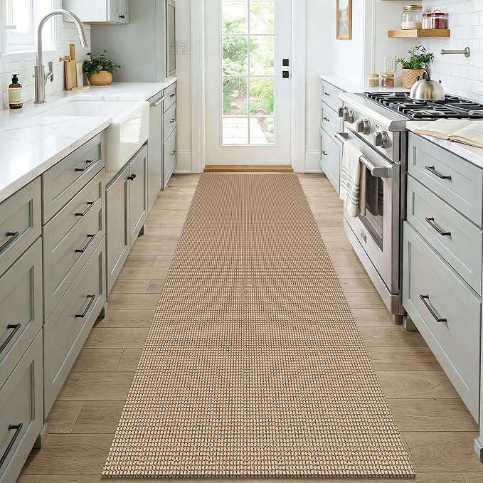 KOZYFLY 3x7 Washable Kitchen Runner Rug, Non Slip Wide Runners