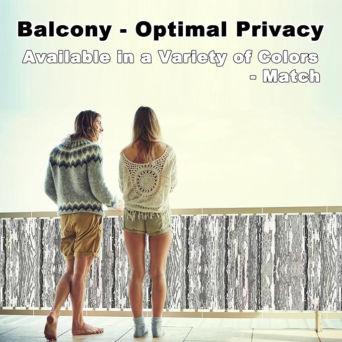 Balcony Privacy Screen 4.9' x 26.2' Durable UV-Resistant Privacy Screen Outdoor