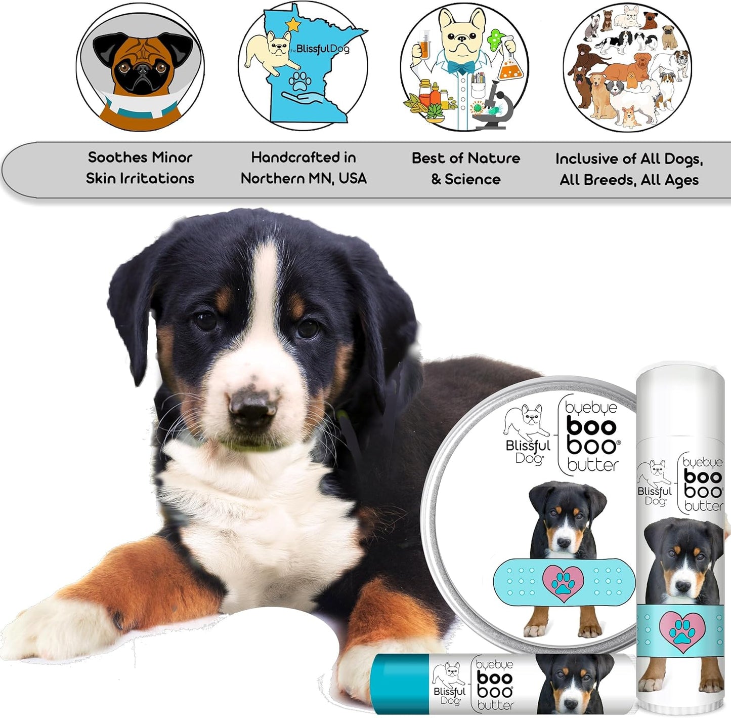 The Blissful Dog Greater Swiss Mountain Boo Boo Butter, 16 oz.