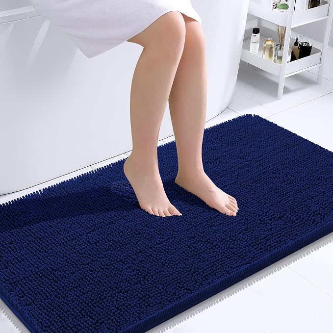 OLANLY Bathroom Runner Rugs 44x24, Extra Soft Absorbent Chenille Bath Rugs