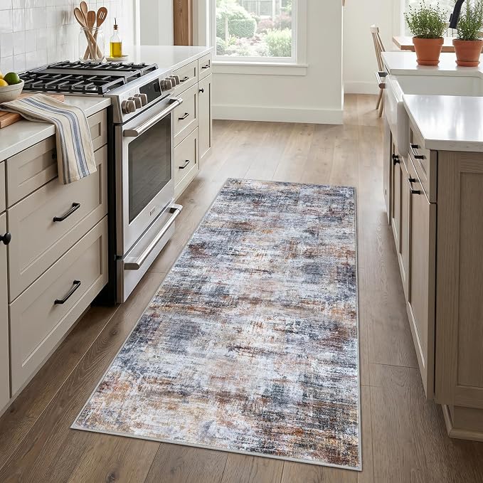 IOHOUZE Abstract Runner Rug 3x6 Ft Washable Runners