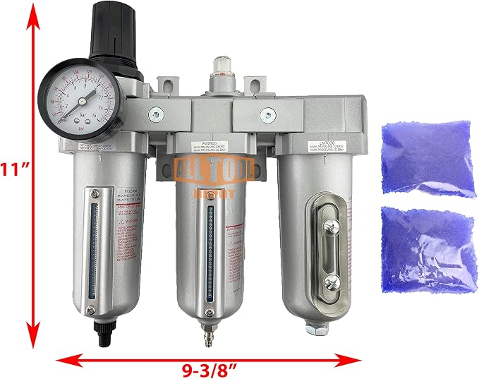 3/4" NPT HEAVY DUTY Industrial Grade Filter Regulator Coalescing Desiccant