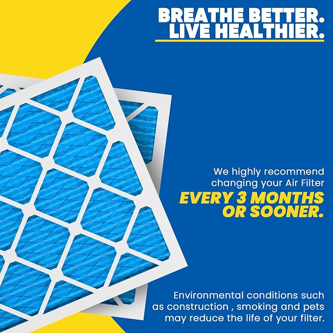 Maycold 16x20x1 MERV 11 Air Filters, Pleated HVAC Furnace Filter