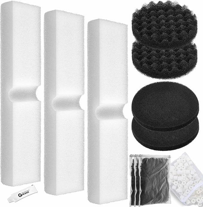 24 Pcs Aquarium Filter Media Kit Compatible