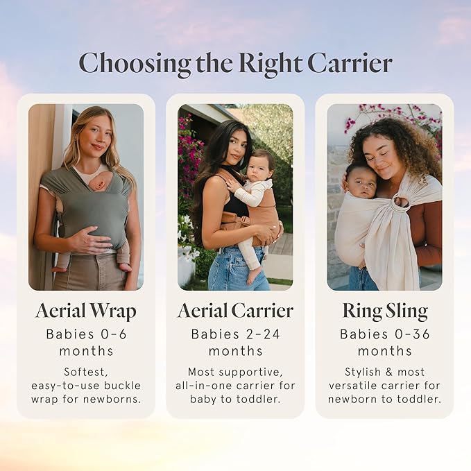WildBird - Aerial Buckle Carrier - 2-24 Months - Standard (XS-XL) Sparrow - Front or Back Carry - Cross Straps, Lumbar Support, Headrest - Hip Healthy - Baby Carrier - Baby Essentials - New Mom Gifts