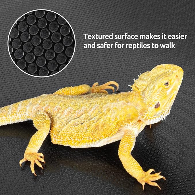 REPTI ZOO Reptile Substrate Mat Terrarium Carpet, 118" x 23.6" Non-Adhesive Reptile Terrarium Bedding Substrate Liner, Reptile Tank Accessories for Bearded Dragon,Leopard Gecko,Lizard,Tortoise