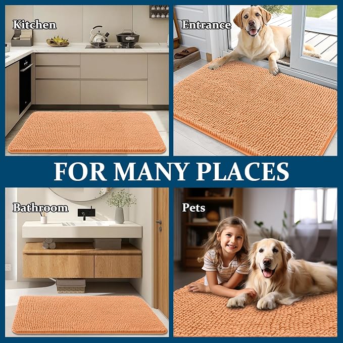 OLANLY Dog Door Mat for Muddy Paws 30x17, Absorbs Moisture and Dirt, Absorbent