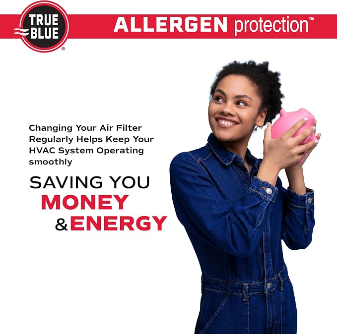 True Blue 20x30x1 MERV 11 Allergen Air Filter Electrostatic Pleated HVAC AC