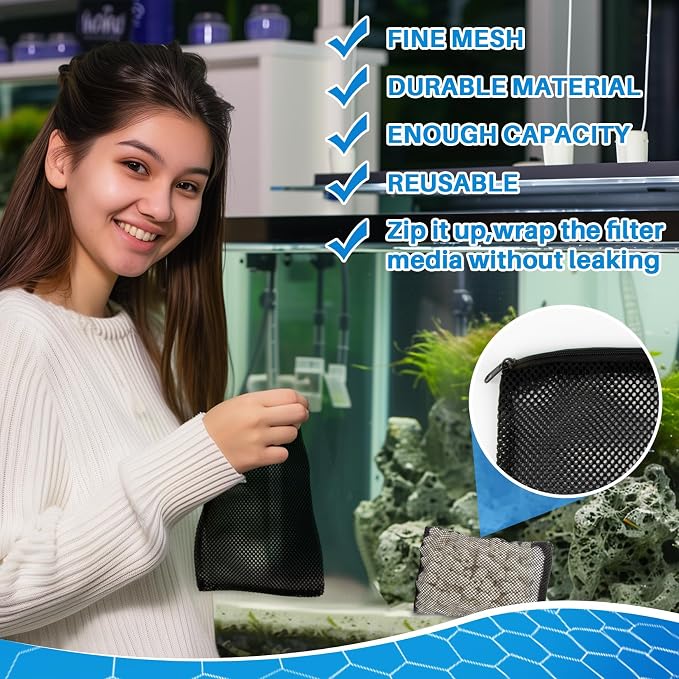 MAQIHAN 10pcs Aquarium Filter Media Bags