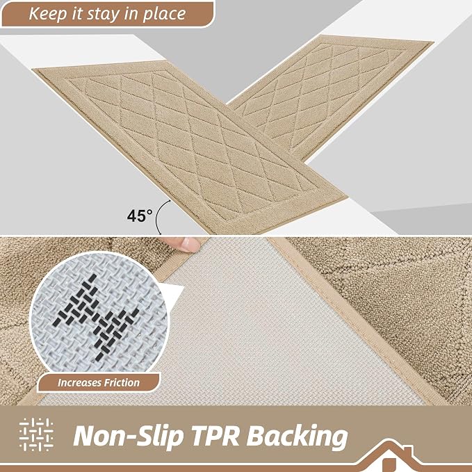 BEQHAUSE Dirt Trapper Door Mat 24" x 36", Doormat Non-Slip Entryway Rugs