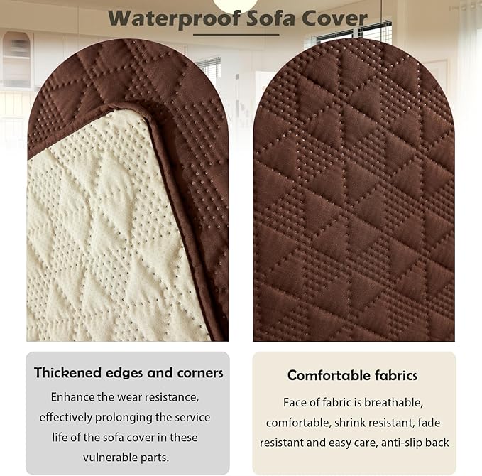 Waterproof Dog Bed Cover Pet Blanket, Soft Pet Couch Covers for Sofa Washable, Bed Couch Sofa Furniture Protector for Puppy Cat Kids (Brown,100 * 127 CM)