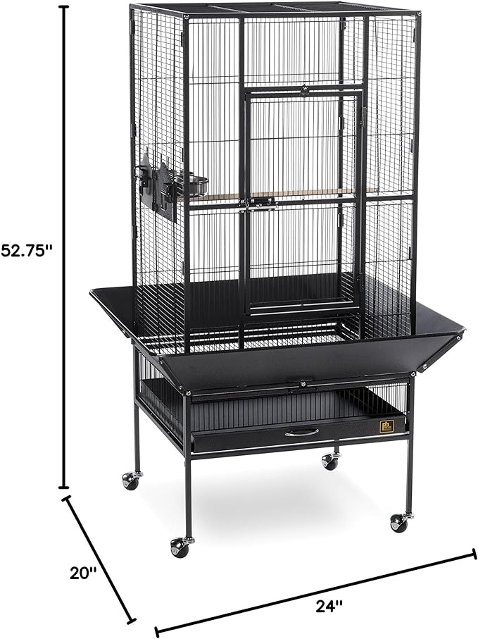 Prevue Pet Products 3352BLK Park Plaza Bird Cage, Black Hammertone, Large