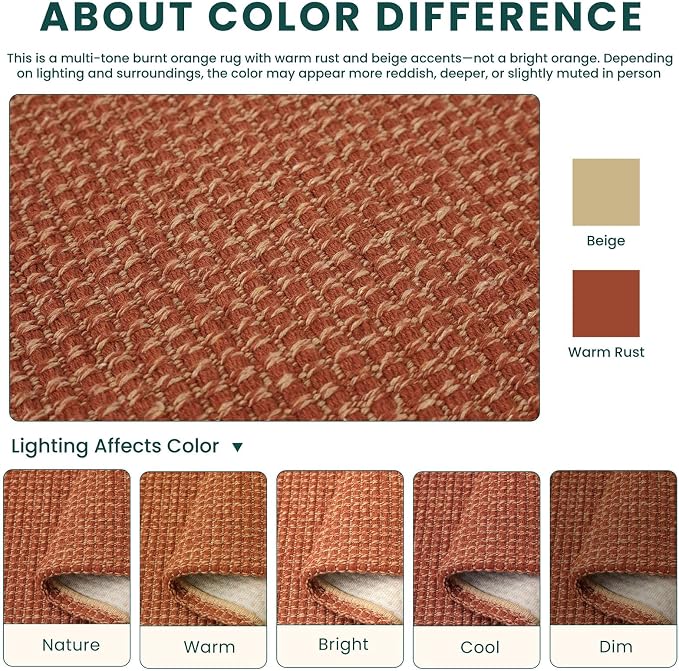 KOZYFLY Orange 2.5'x20' Runners Rugs