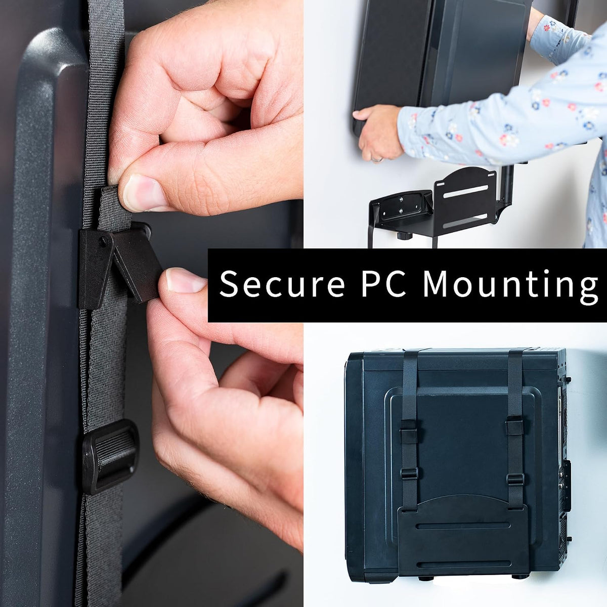 VIVO Black Clamp-on Monitor & Keyboard Tray Desk Mount, STAND-SIT1BW