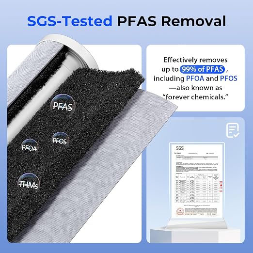 iSpring PFAS-Reducing Whole House Water Filter System, Also Removes Chlorine