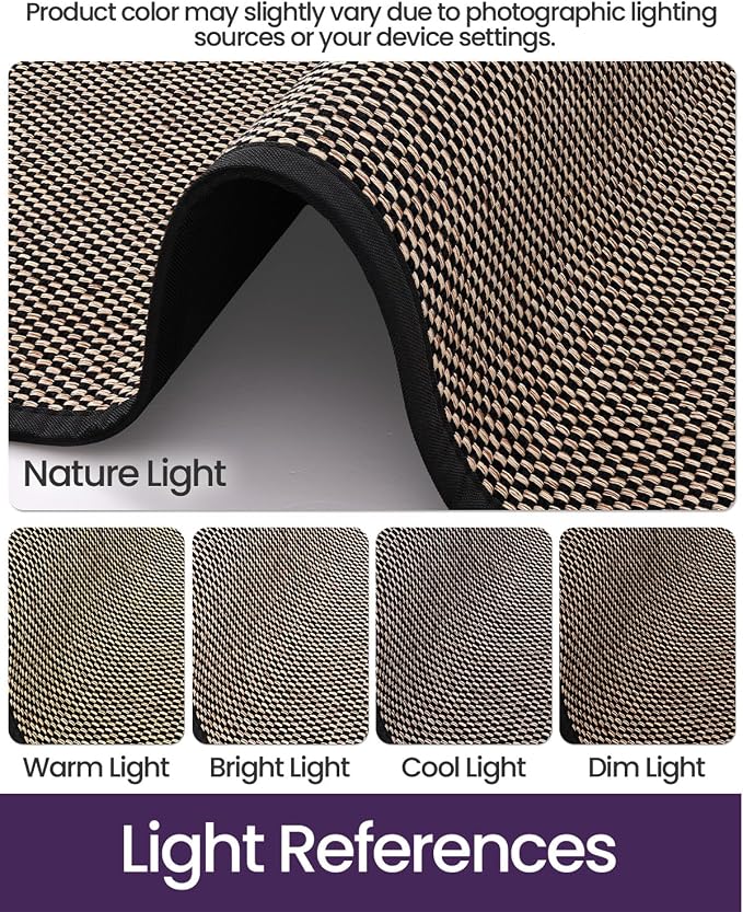 DEXI Ultra Thin Entryway Indoor Door Mat 24x36, Non Slip Rubber Backing Inside