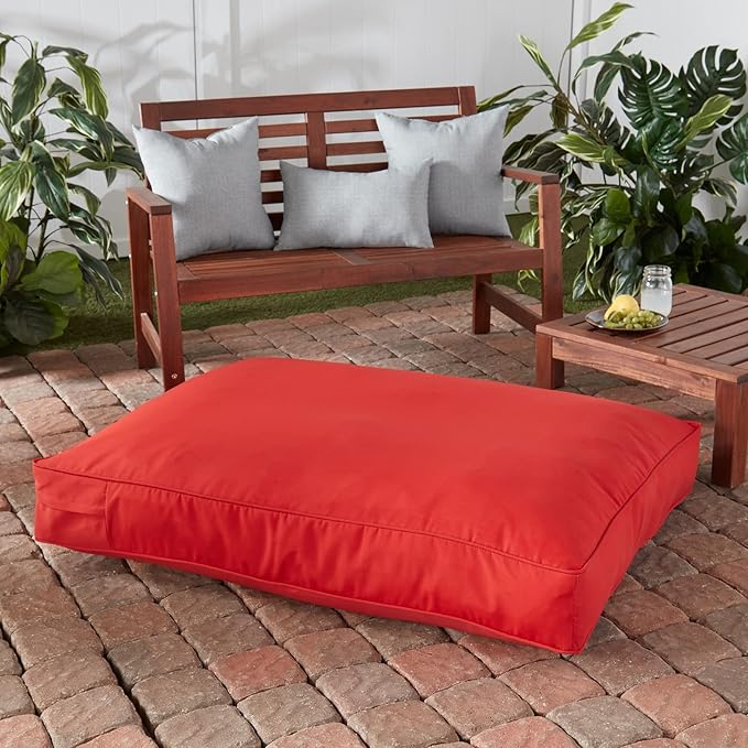 Casey Large (48 x 36 in.) Salsa Rectangle Indoor/Outdoor Pillow Style Dog Bed