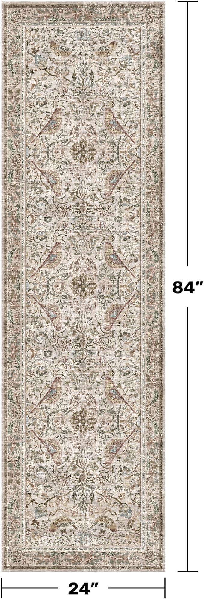 Hazo Haus Boho 2x7 Long Bathroom Runner Rug
