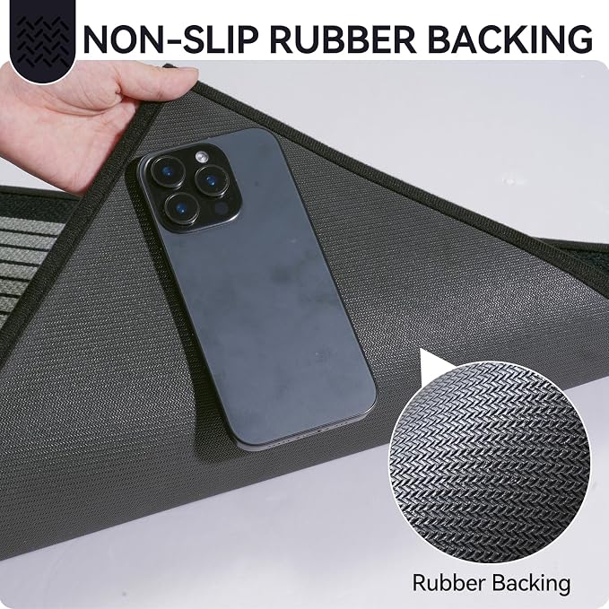 Front Door Mat 24''x35'', Absorbent Dirt Resist Washable Non Slip Low-Profile