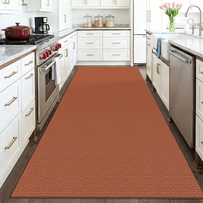KOZYFLY Washable 4x6 Entry Woven Area Rug, Braided Throw Rugs