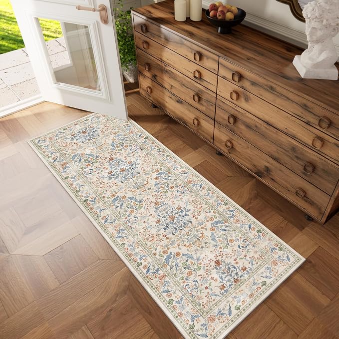 Washable Runners for Hallways Kitchen Rug: 2'6"x8' Runner Rugs Stain Resistant