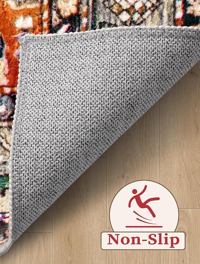 SERISSA Boho Kitchen Runner Rug, 3x7 Washable Non-Slip Runner Rug