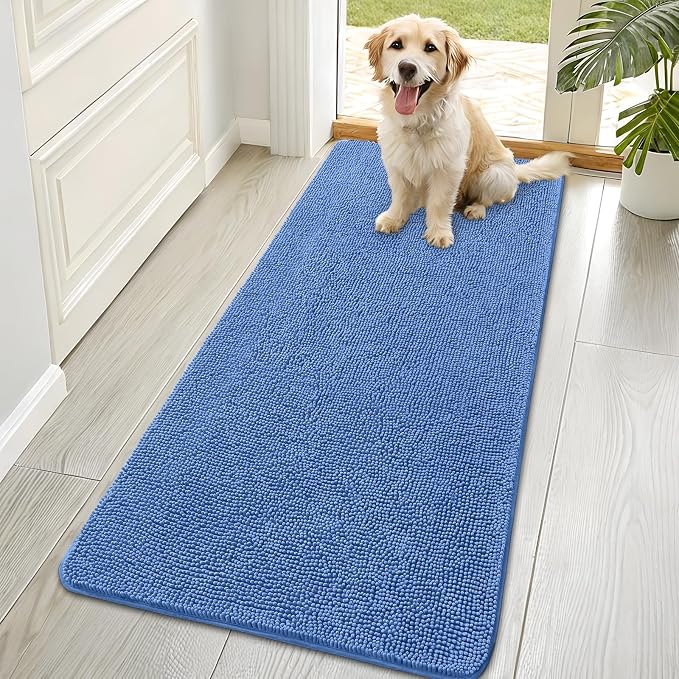 OLANLY Dog Door Mat for Muddy Paws 70x35, Absorbs Moisture and Dirt, Absorbent