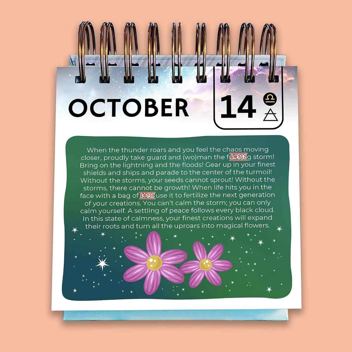 Sweet-A** Affirmations® Perpetual Desk Flip Calendar for 2025 and Beyond, 365 Days of Motivation for Your Creative Magical Mind by Rage Create