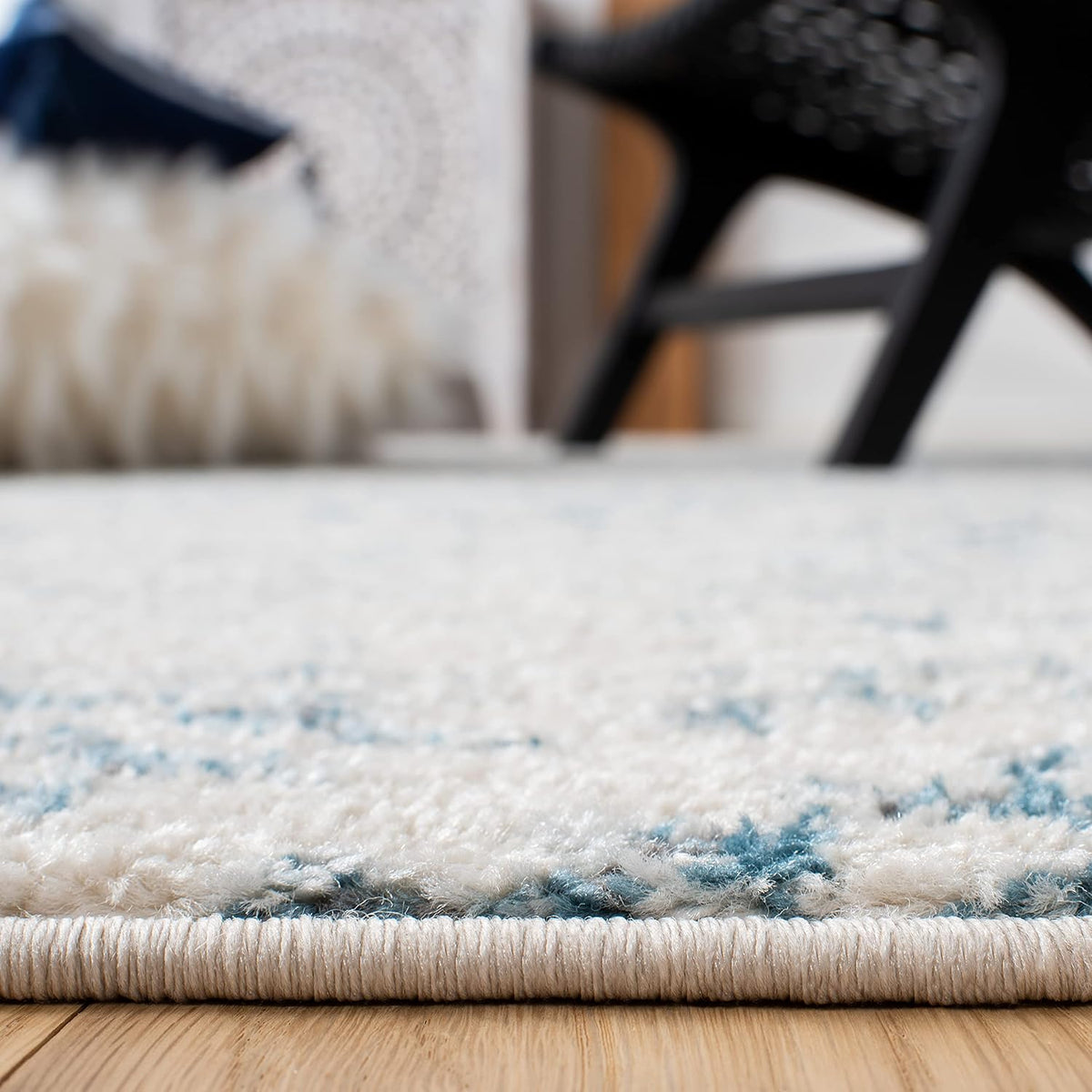 SAFAVIEH Tulum Runner Rug 2x17, Ivory & Turquoise TUL272E