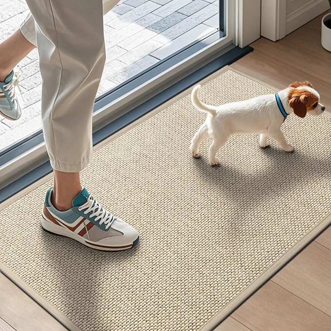 LEKEEPGO Door Mat 17"x29", Non Slip Door Mat Indoor Entrance, Rubber Backing