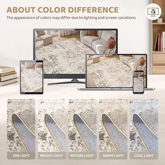 UERMEI 5x7 Area Rug Living Room Rugs