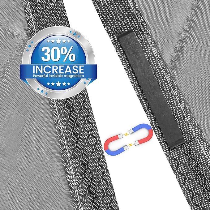 Cotton Thermal Door Screen Draft Stopper Cover Made of Oxford and Cotton Fill Fit 30x80inch Door Screen Door Itself Size 32x82inch Thermal Curtains for Winter, Thermal Insulated Door Curtain for Doors