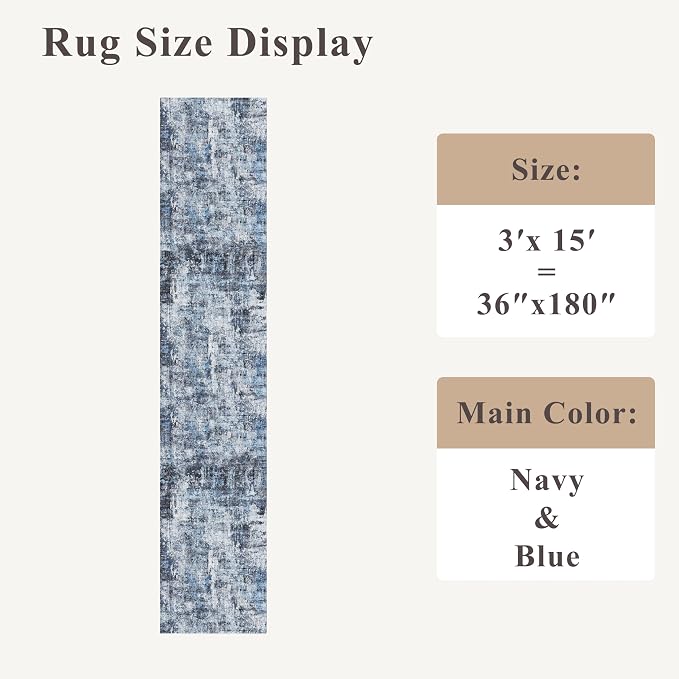 3x15 Ft Long Hallway Runner Rug