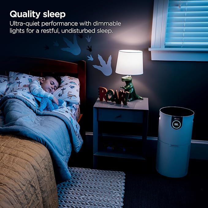 Shark Air Purifier for Home, Office, and Bedroom, Clean Sense Technology, HEPA Air Filter, 1200 Sq Ft, Captures 99.98% of Particles, Pet Dander, Pollutants, Dust, Smoke, Allergens & Smells, HP202
