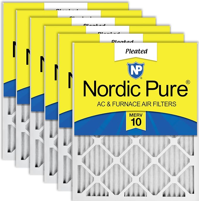 Nordic Pure 14x30x1 Pleated MERV 10 Air Filters 6 Pack