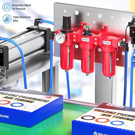 TAILONZ PNEUMATIC 0-150PSI 1/2 Inch NPT Aluminum Alloy Industrial Grade Three