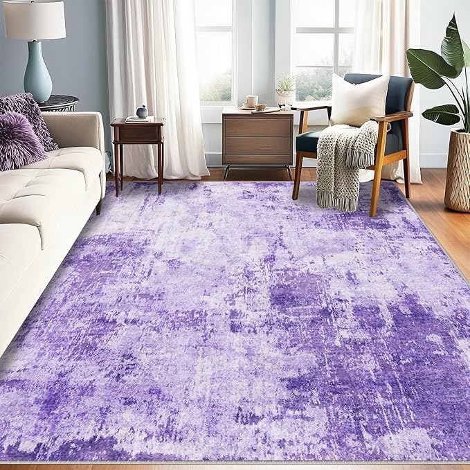 RELEANY Washable Area Rugs 5'x8' Non-Slip Modern Abstract Soft
