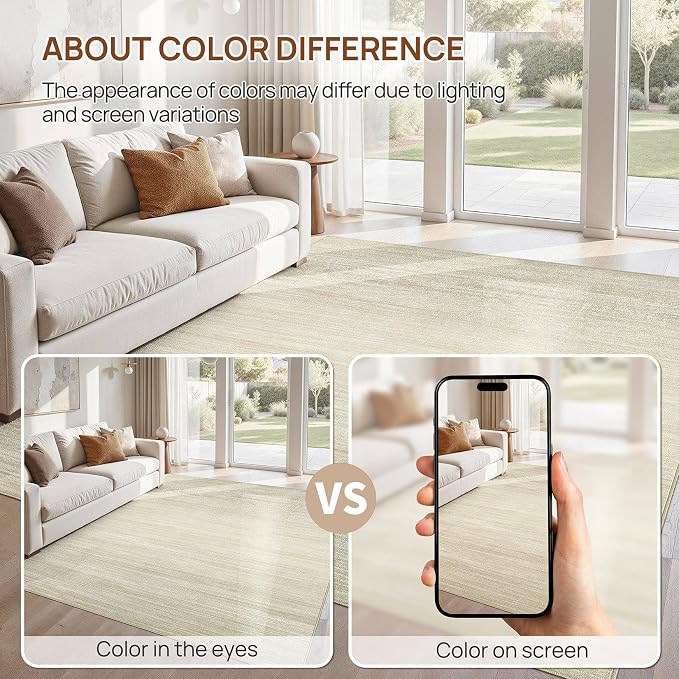 UERMEI 7x9 Washable Area Rug