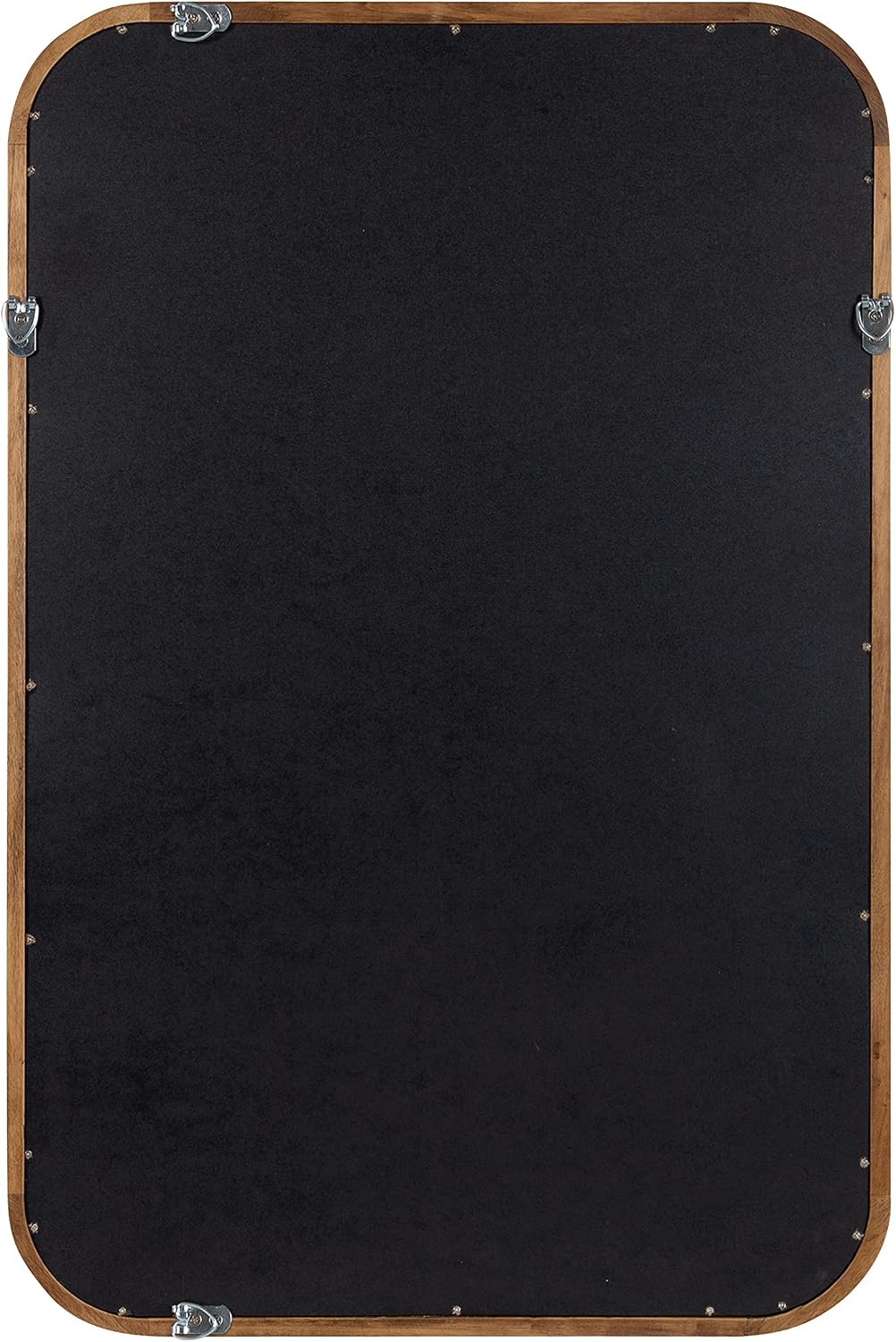 Kate and Laurel Hutton Transitional Pinboard, 20 x 30, Rustic Brown, Radius Rectangle Wall Organizer with Fabric Pinning Surface