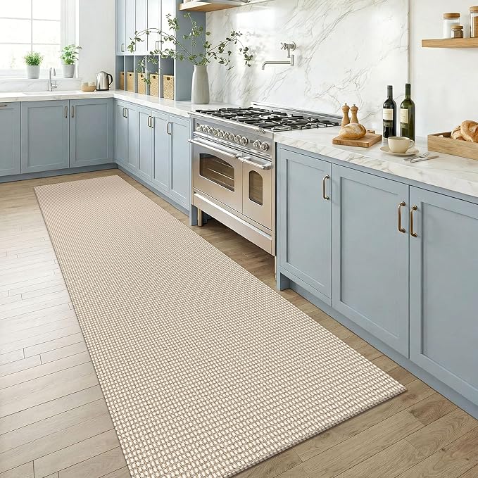 KOZYFLY Runners for Hallways 3x8 ft Washable Kitchen Runner Non Slip Rubber