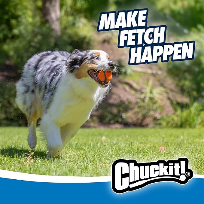 Chuckit! Ultra Ball Dog Toy - Medium Bouncy Fetch Balls for Dogs 20-60 lbs - Made from Durable Rubber - Floating Water Pet Toys - Size Medium - 2.5-inch Diameter,2 Count (Pack of 4)