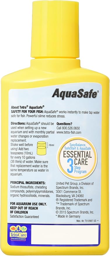 Tetra 16172 AquaSafe Fish Tank Water Conditioner, 8.45 fl oz (Pack of 2)