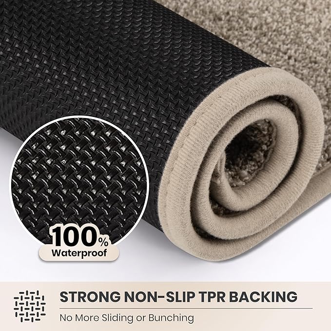 PURRUGS Easy Care Area Rug 4ft x 6ft, Non-Slip Machine Washable Entryway Rug