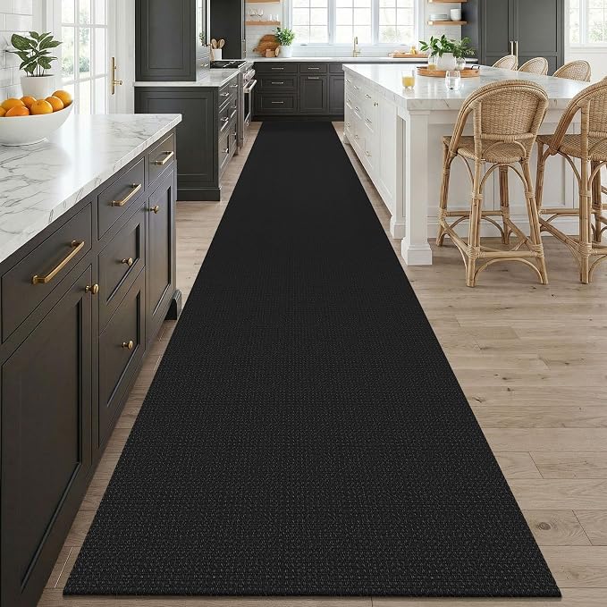 KOZYFLY Black 3x20 Runners Rugs
