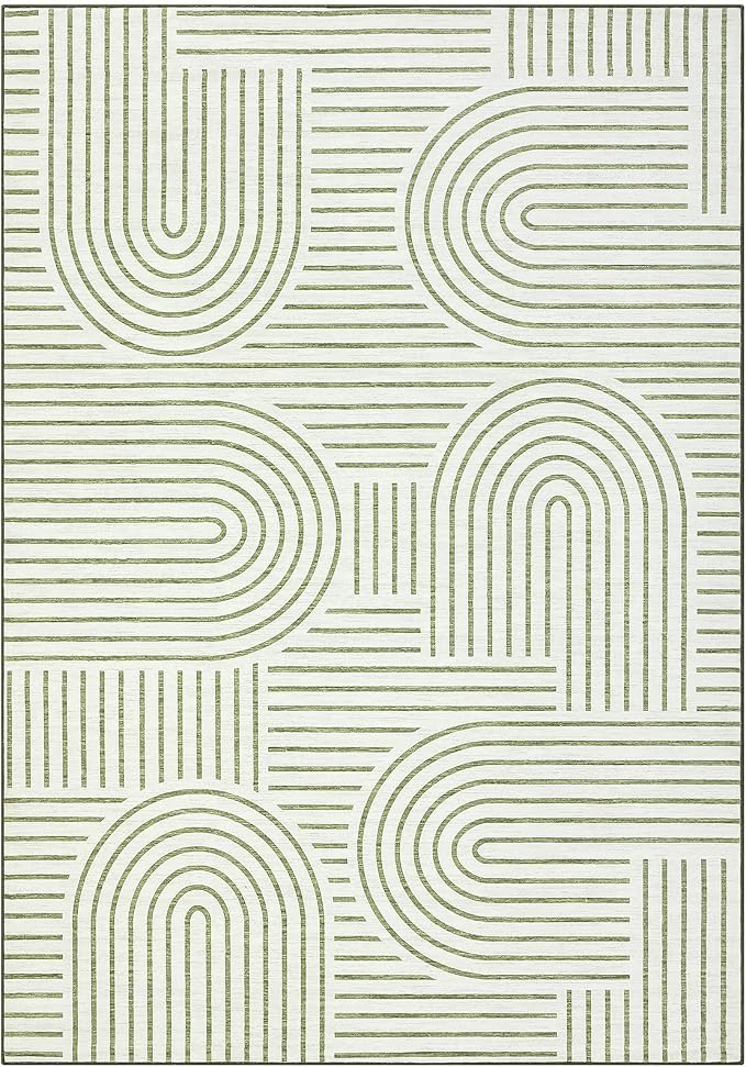 Washable Rug 2x3 Area Rugs for Entryway, Abstract Rug for Bedroom, Soft Rainbow
