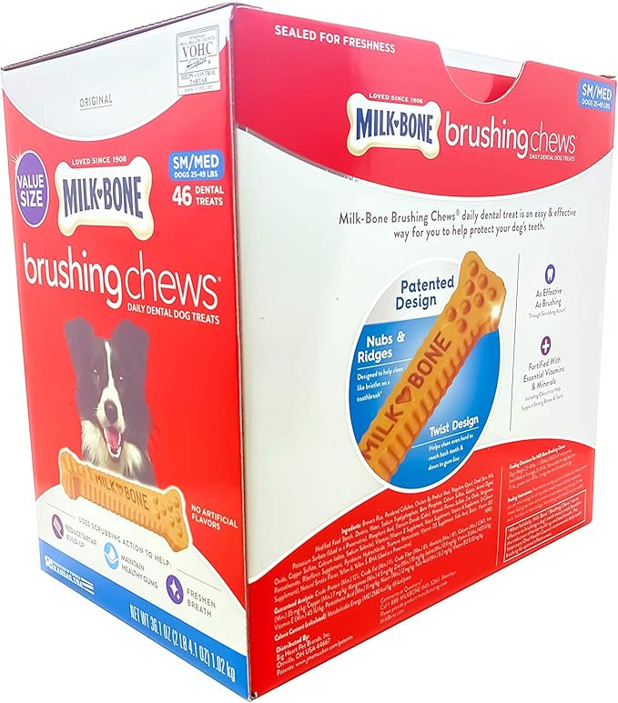 Brushing Chews® Daily Dental Treats – Small/Medium