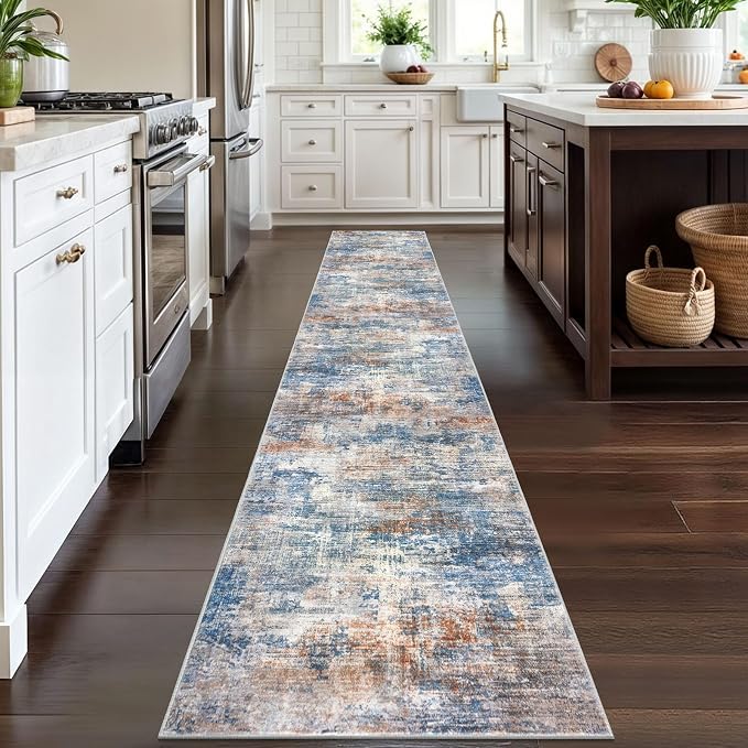 IOHOUZE Abstract Runner Rug 2x12 Ft Washable Runners