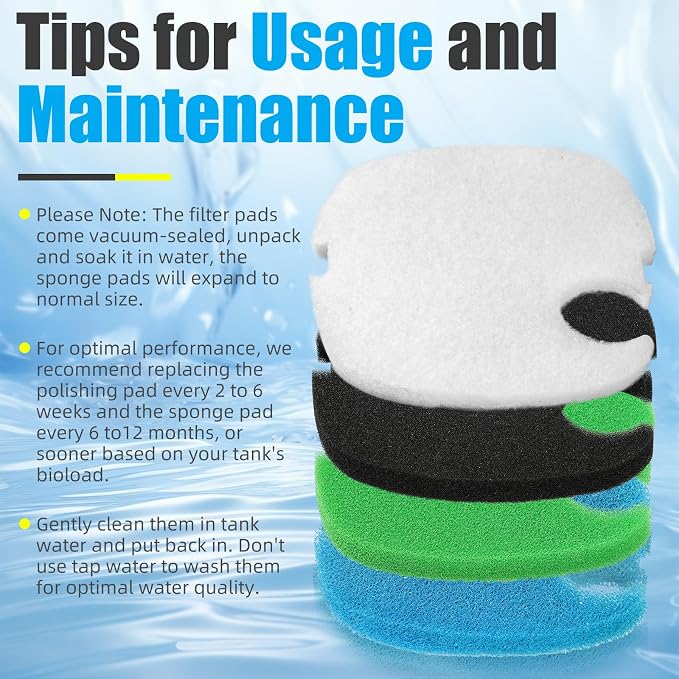 AQUANEAT 16 pcs Replacement Canister Filter Pads Compatible